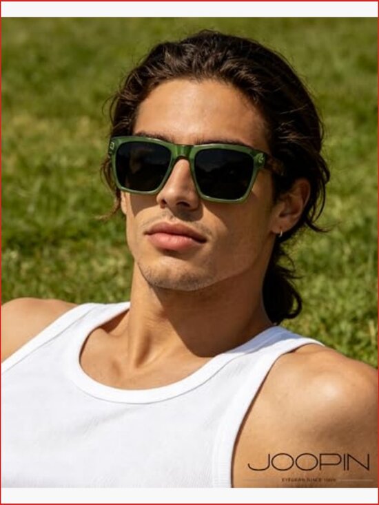 Oversized Square Sunglasses Polarized UV400 Protection Retro Shades main image 6